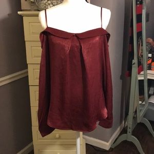 Anthropologie En Elly Maroon Top M NWOT